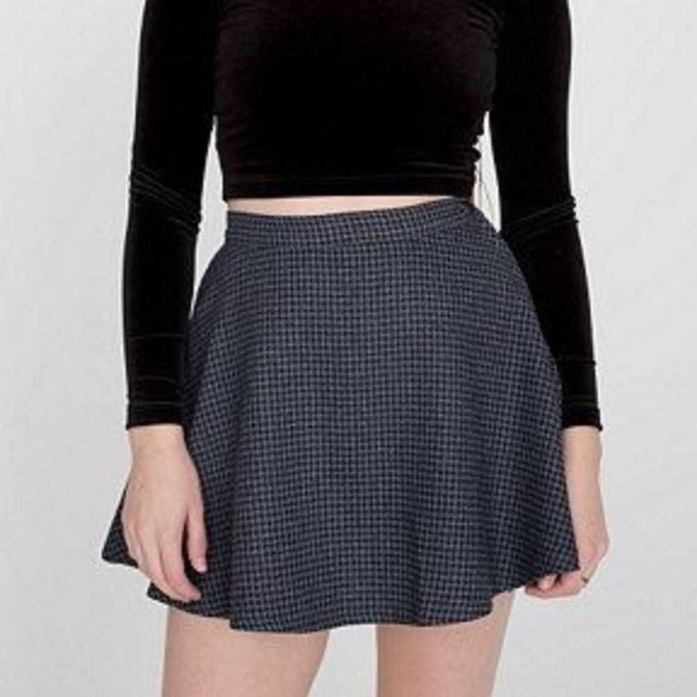 American Apparel houndstooth circle skirt - L